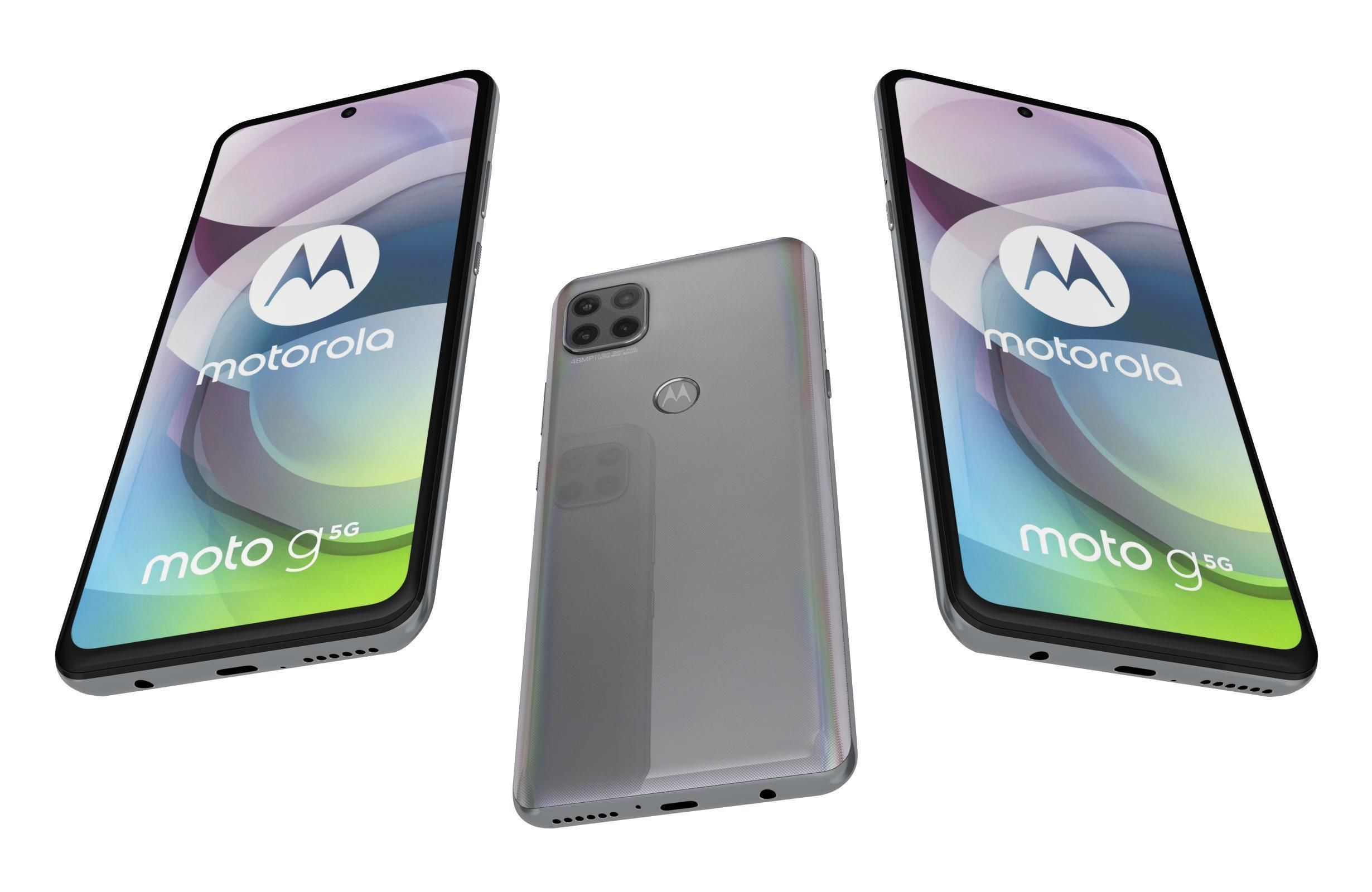 Motorola Moto G 5G Frosted Silver 3D model_2