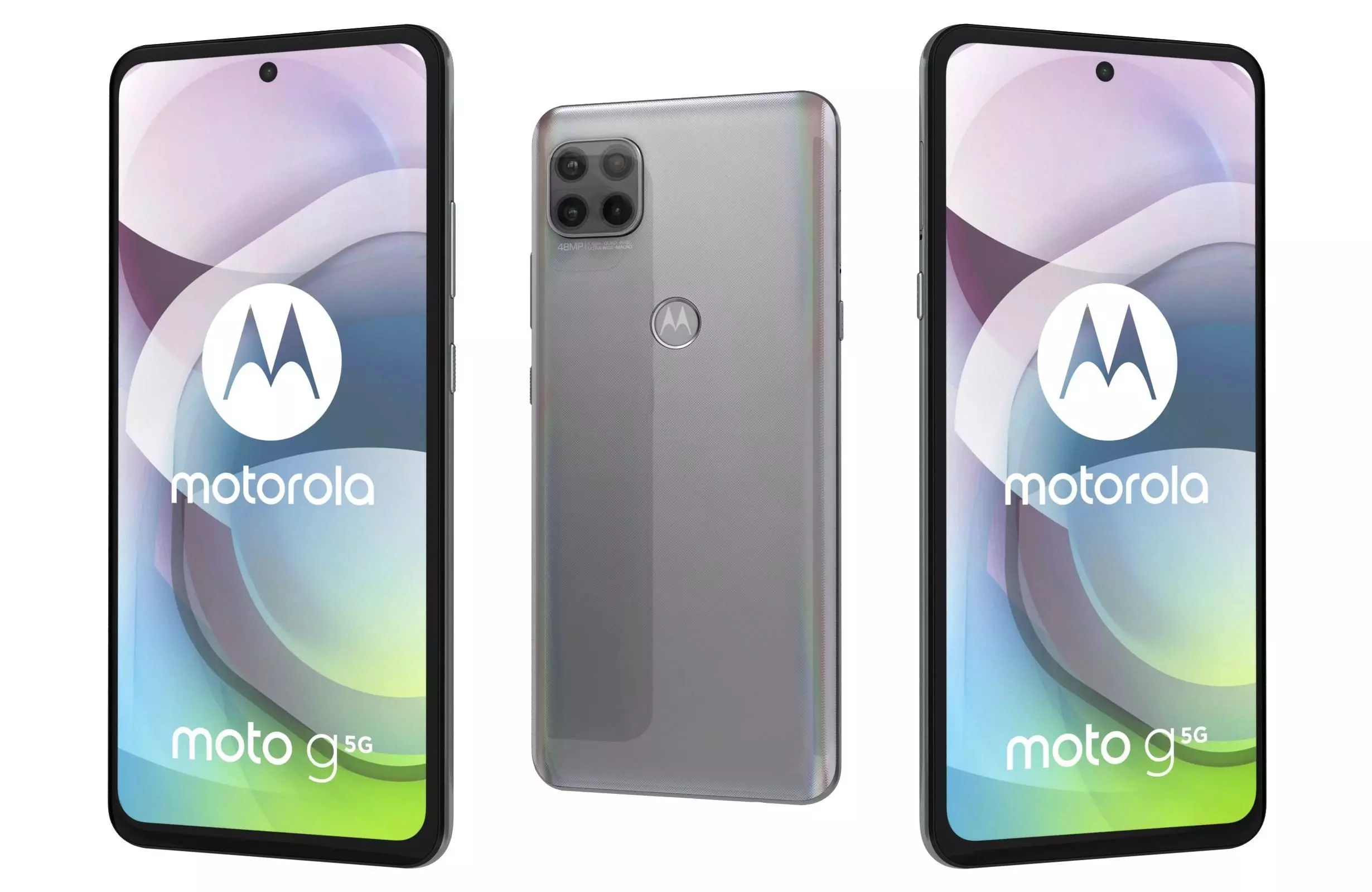 Motorola Moto G 5G Frosted Silver 3D model_0
