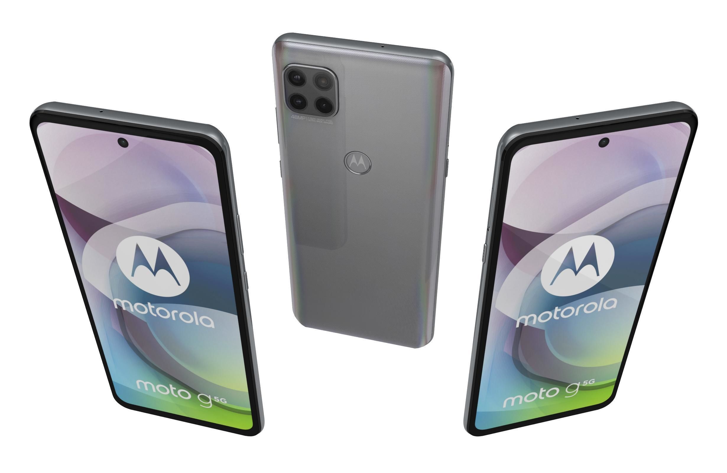 Motorola Moto G 5G Frosted Silver 3D model_1