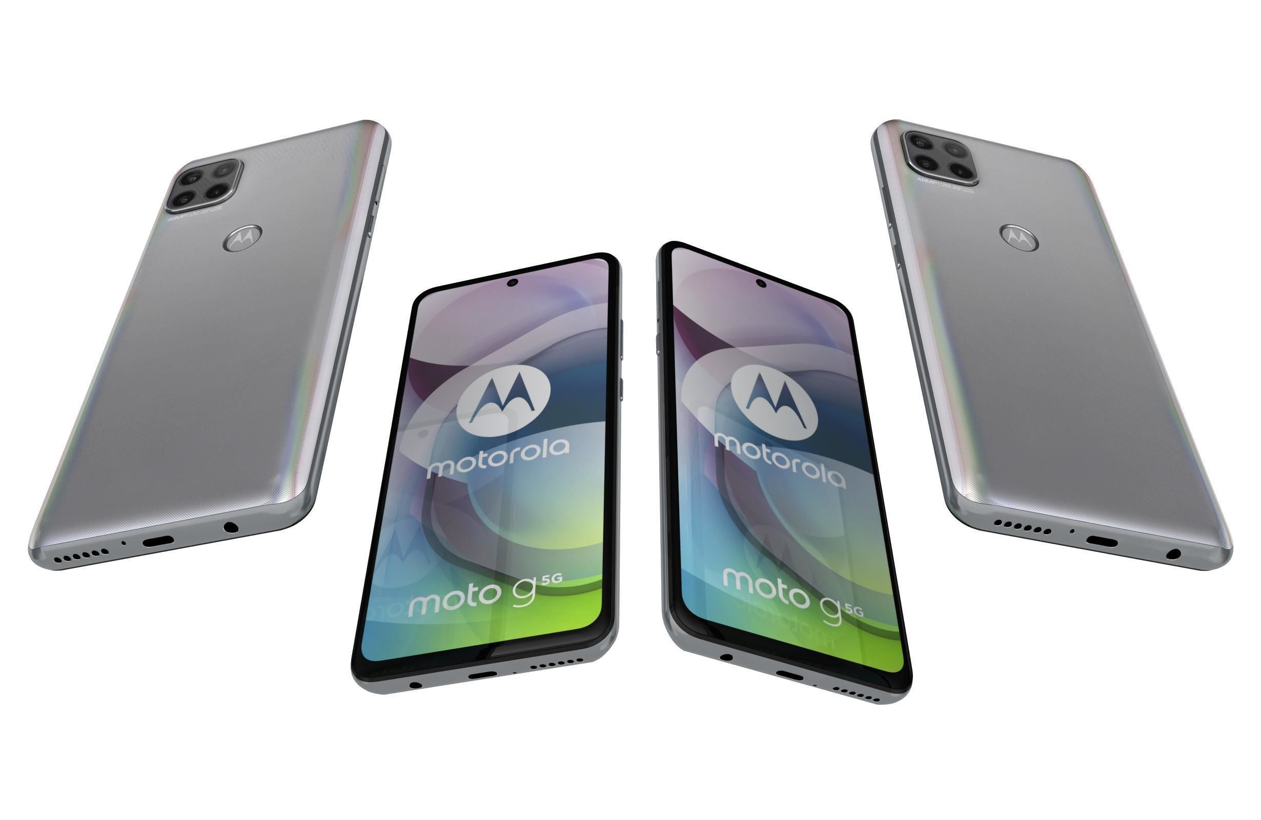 Motorola Moto G 5G Frosted Silver 3D model_5