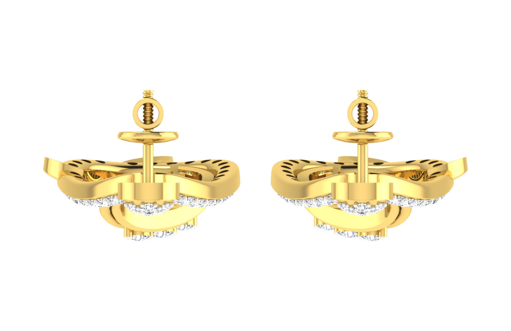 Pendant Earring Set 3dm STL OBJ FBX Render Details 3D print model_7