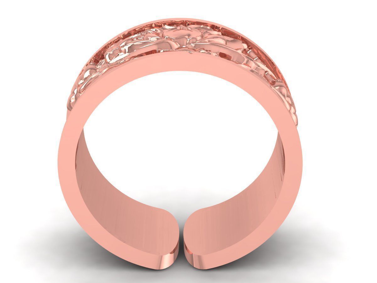 24k Lotus pond Ring 3585 3D print model_6