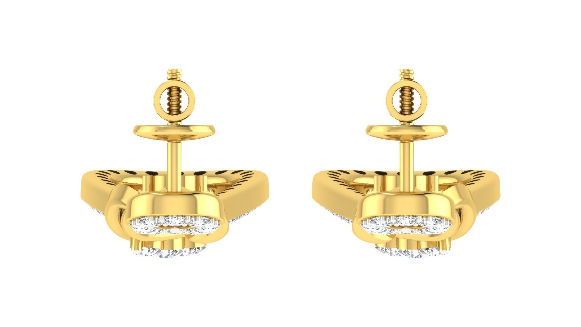 Pendant Earring Set 3dm STL OBJ FBX Render Details 3D print model_8