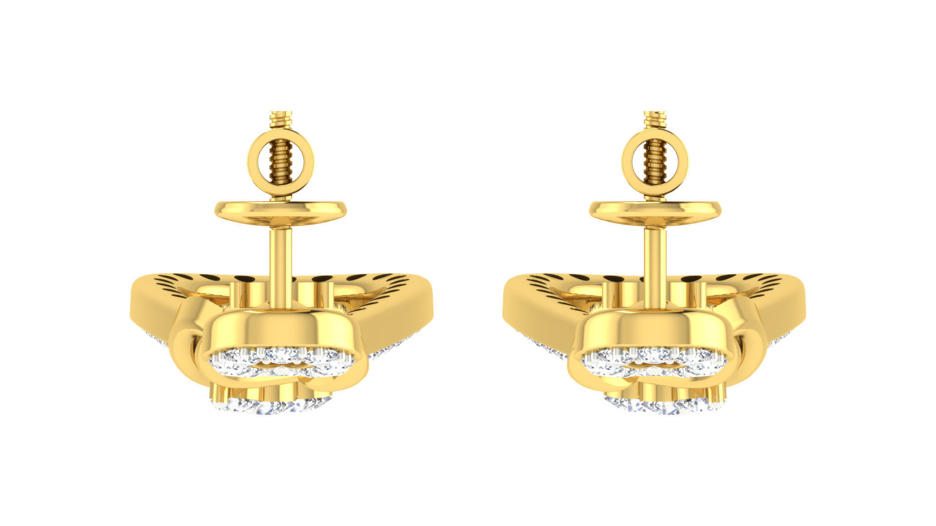 Pendant Earring Set 3dm STL OBJ FBX Render Details 3D print model_7