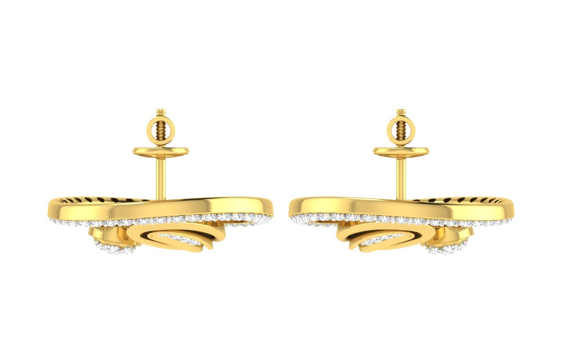 Pendant Earring Set 3dm STL OBJ FBX Render Details 3D print model_8