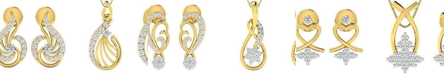 119 Pendant Earring Set 3dm STL OBJ FBX Render Detail Collection _20