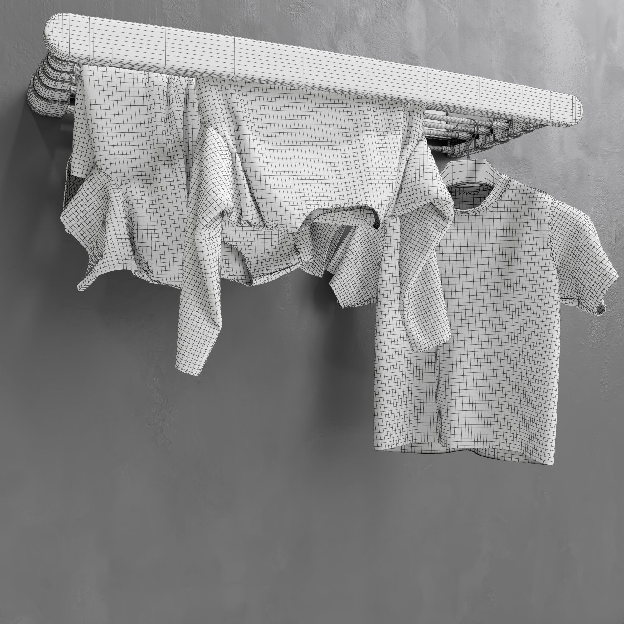 Wardrobe Dryer 3D model_12