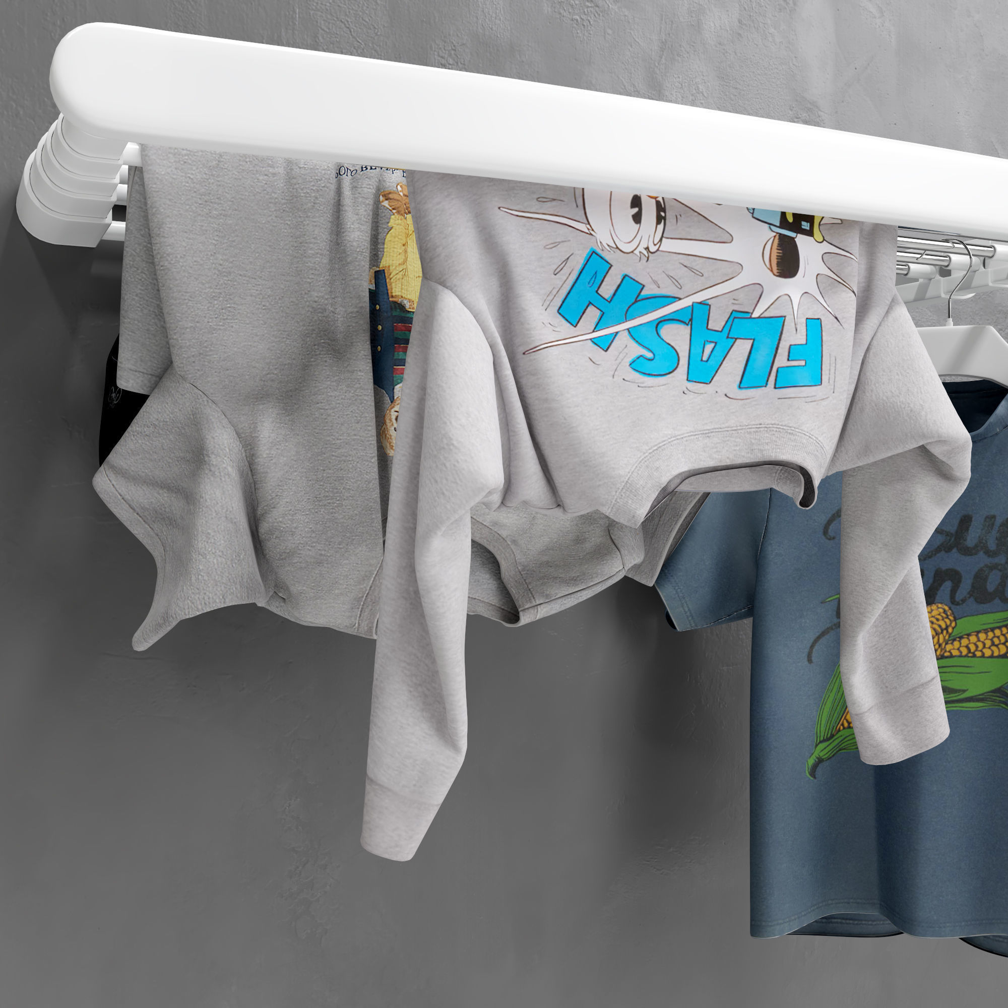 Wardrobe Dryer 3D model_3