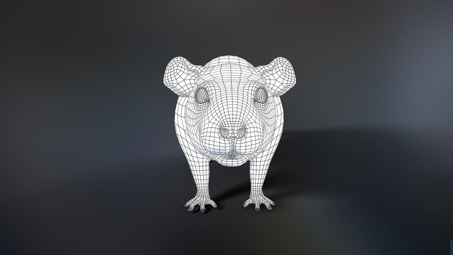 Mouse rat Low-poly 3D model_11