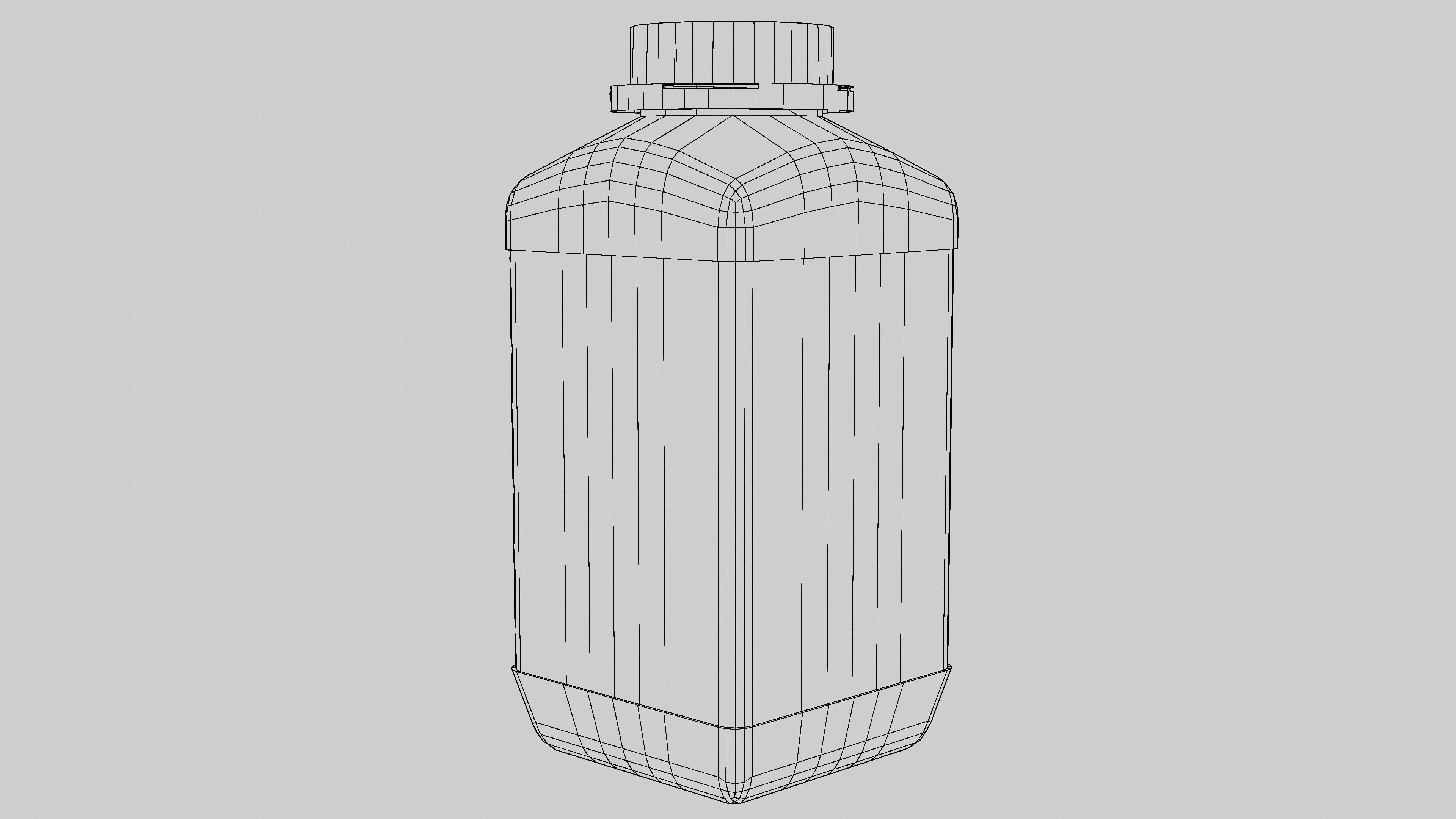 Low-Poly Lab Reagent Bottle 3D model Low-poly 3D model_6