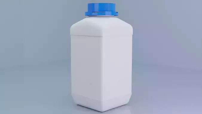 Low-Poly Lab Reagent Bottle 3D model