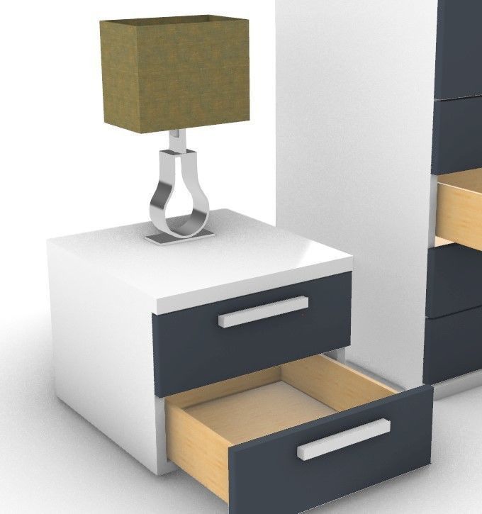 Armadi e comodino 3D model_1