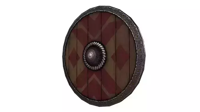 Warrior Shield Low poly 3d model Free low-poly 3D model