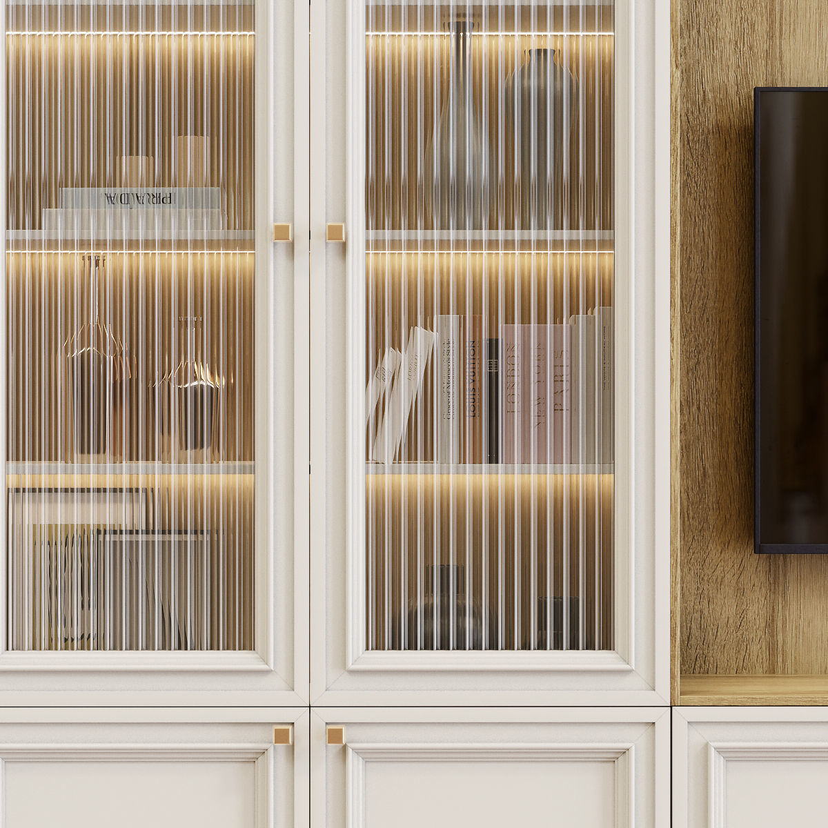 Neoclassical TV wall 001 3D model_2