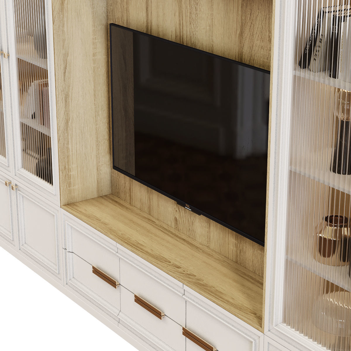 Neoclassical TV wall 001 3D model_4