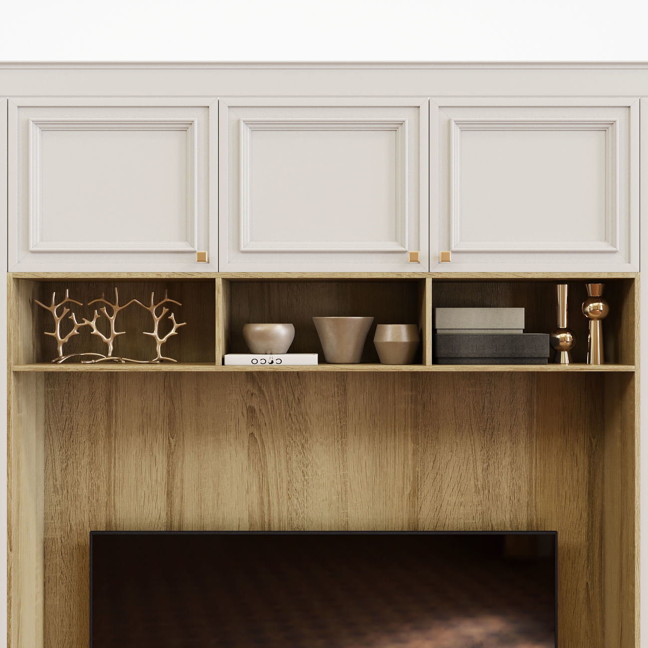 Neoclassical TV wall 001 3D model_1