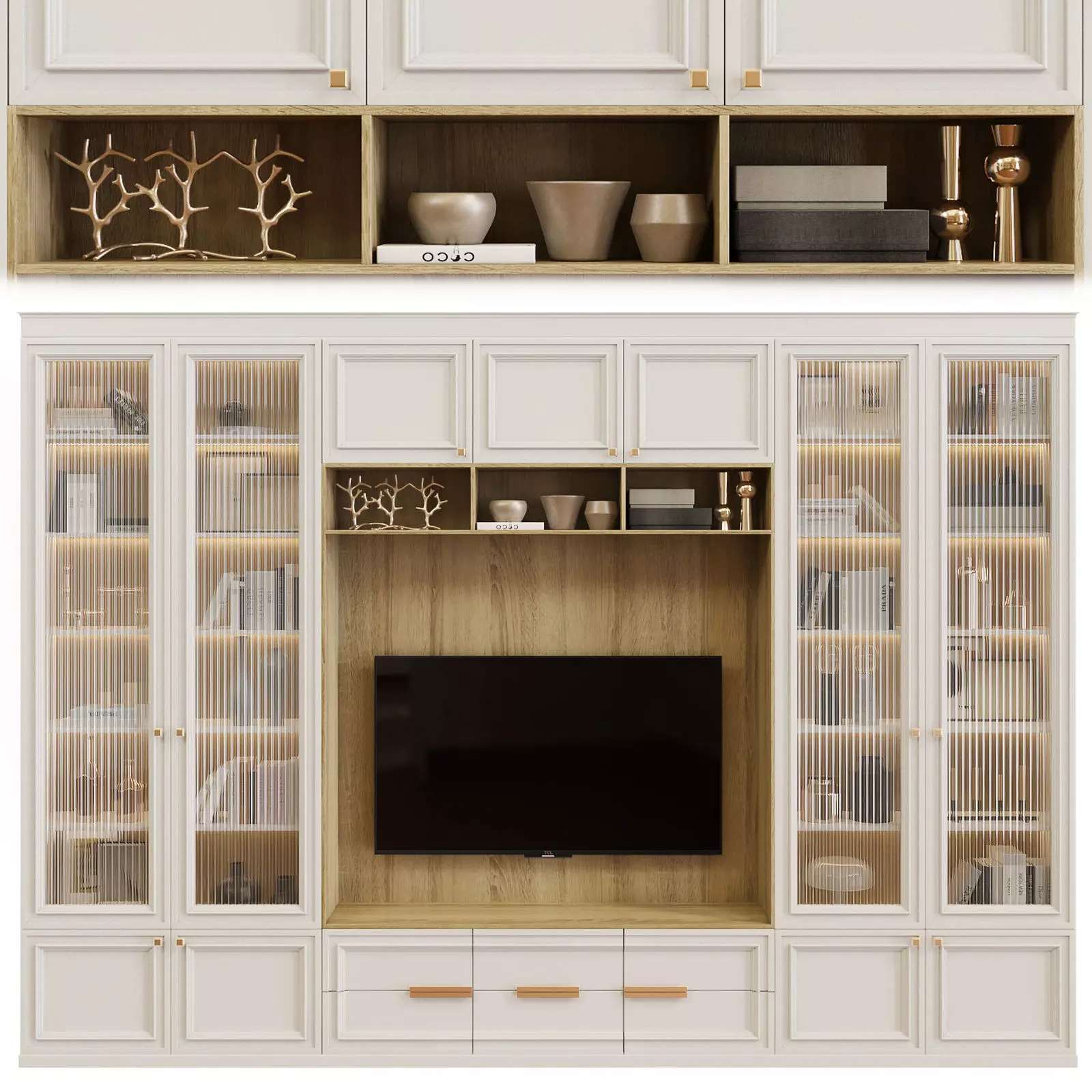 Neoclassical TV wall 001 3D model_0