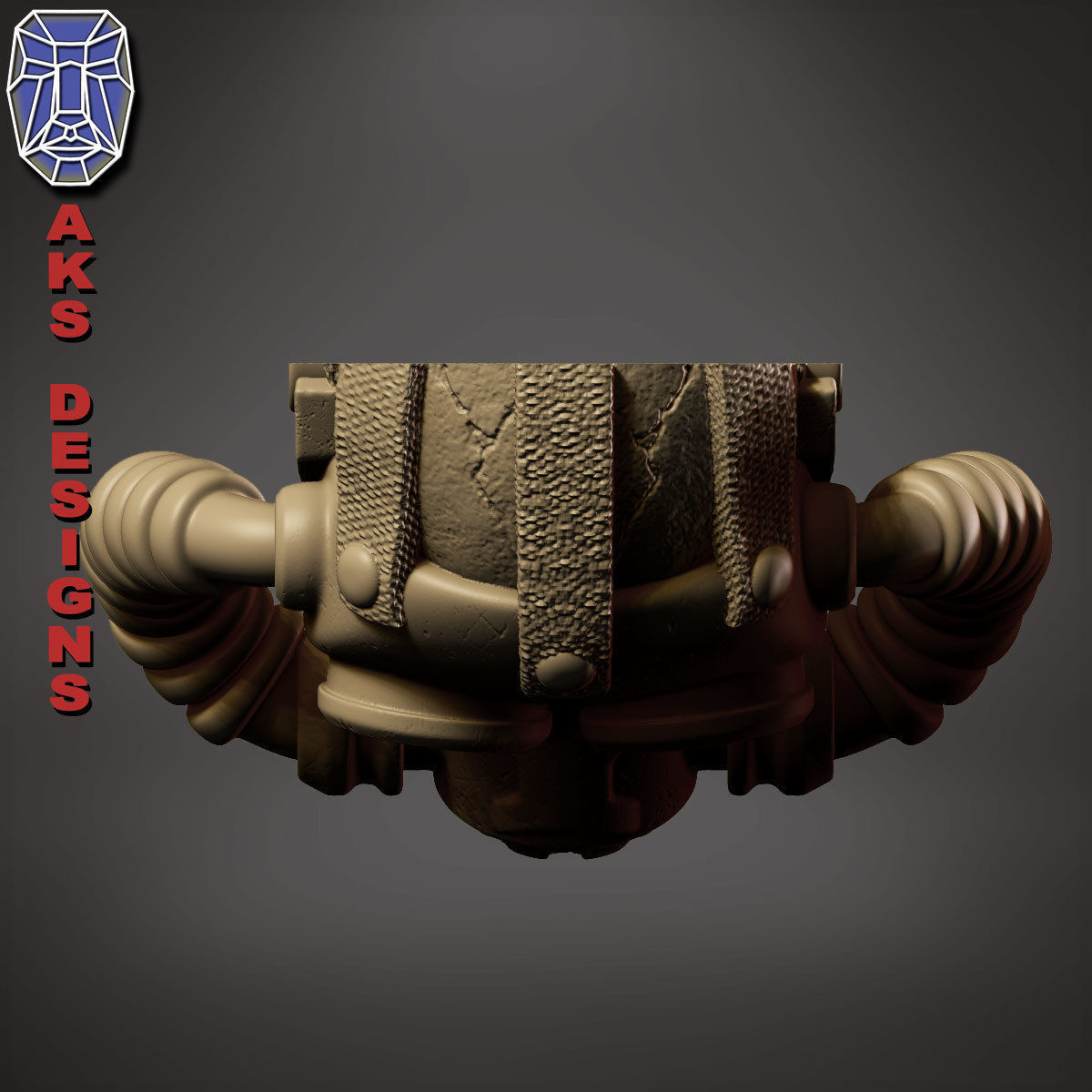 Gas mask respirator v1 Bas relief 3D print model_8