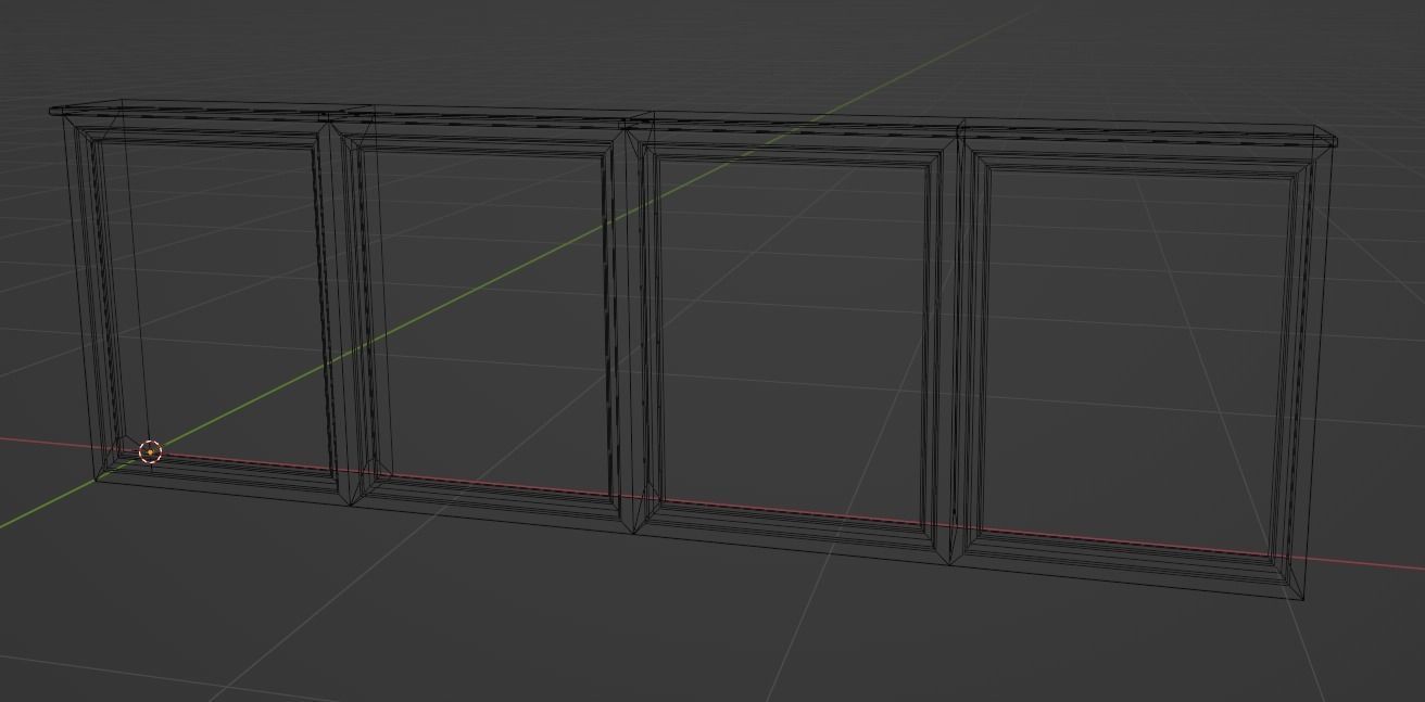 Wall Partition for your interior Low poly 16 3D model_3