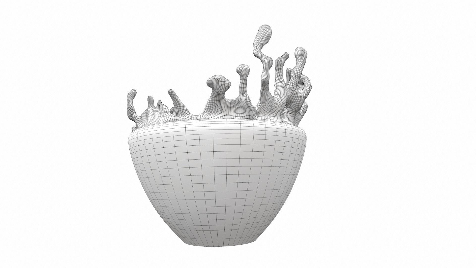 Bowl with milk and flakes v1 3D model_12