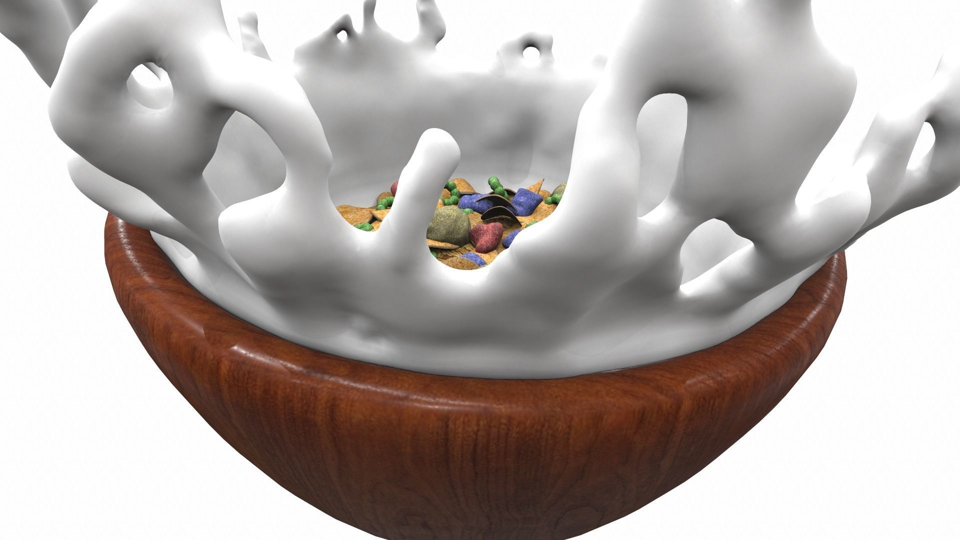Bowl with milk and flakes v1 3D model_6