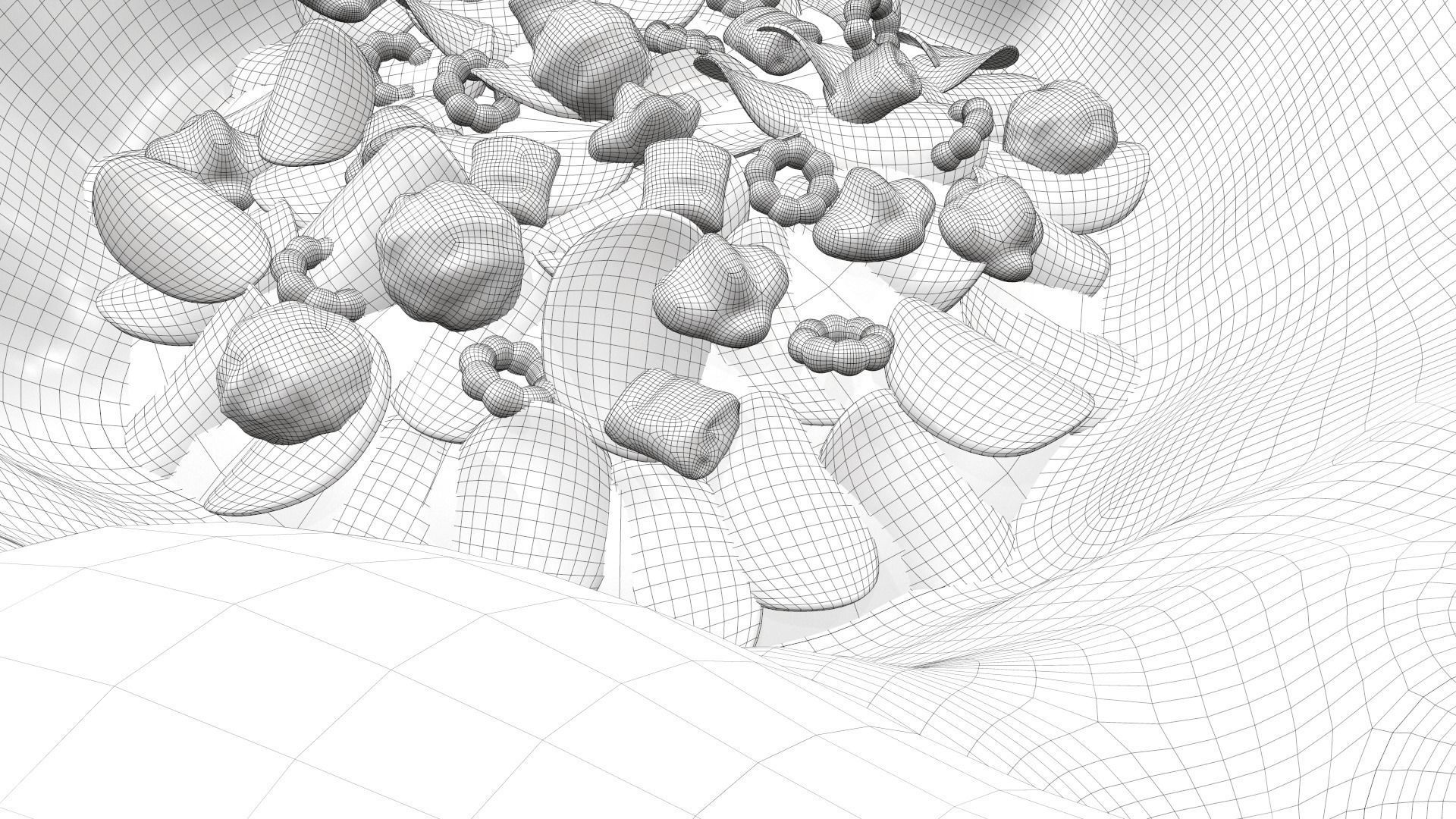 Bowl with milk and flakes v1 3D model_15