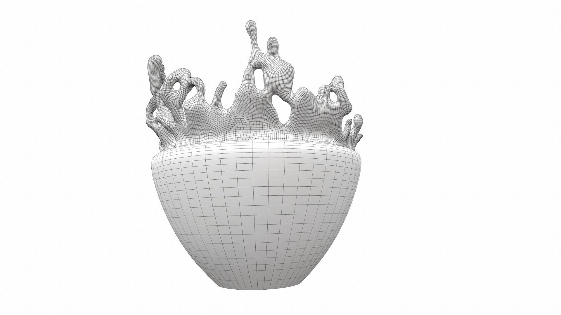 Bowl with milk and flakes v1 3D model_13