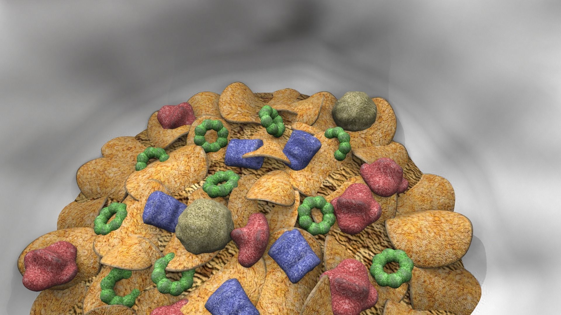 Bowl with milk and flakes v1 3D model_7