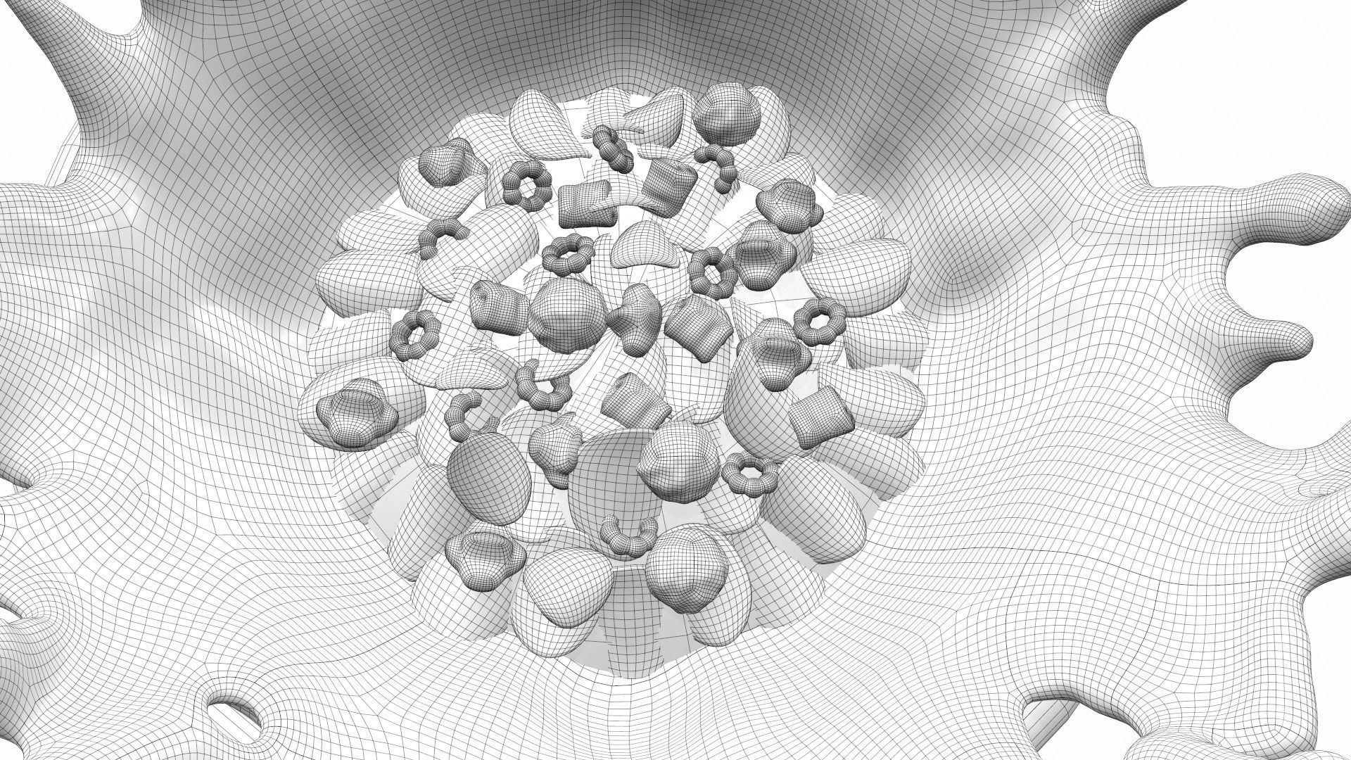 Bowl with milk and flakes v1 3D model_14