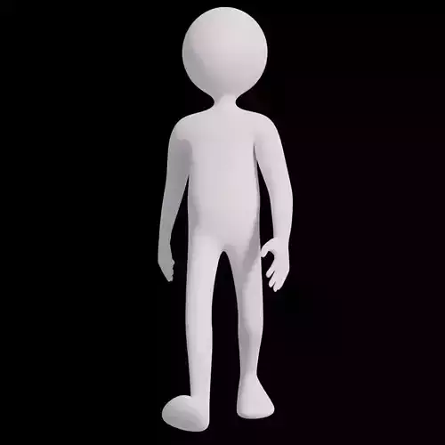 Simple cartoon man - Riggged  Low-poly 3D model
