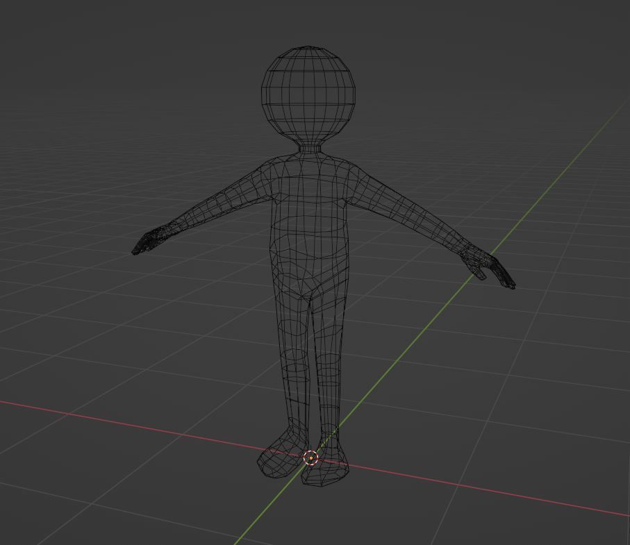 Simple cartoon man - Riggged  Low-poly 3D model_5