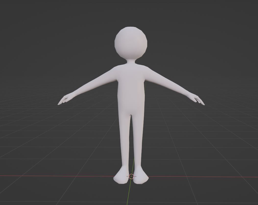 Simple cartoon man - Riggged  Low-poly 3D model_3