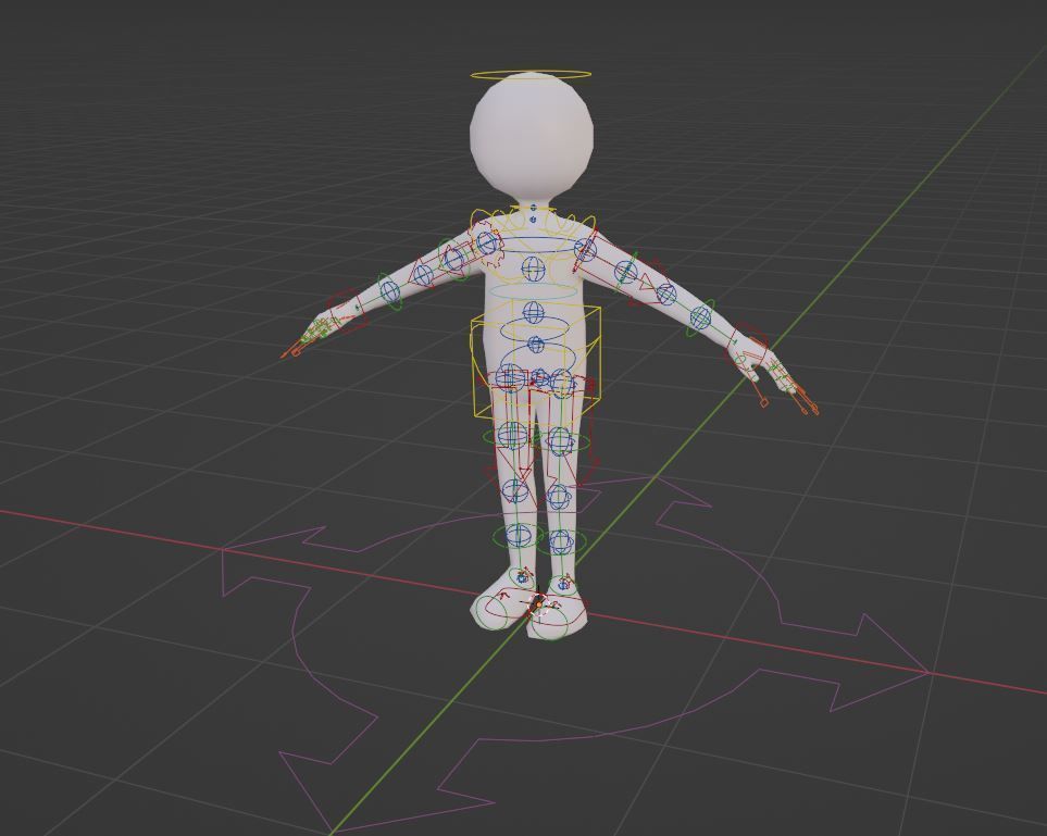 Simple cartoon man - Riggged  Low-poly 3D model_2
