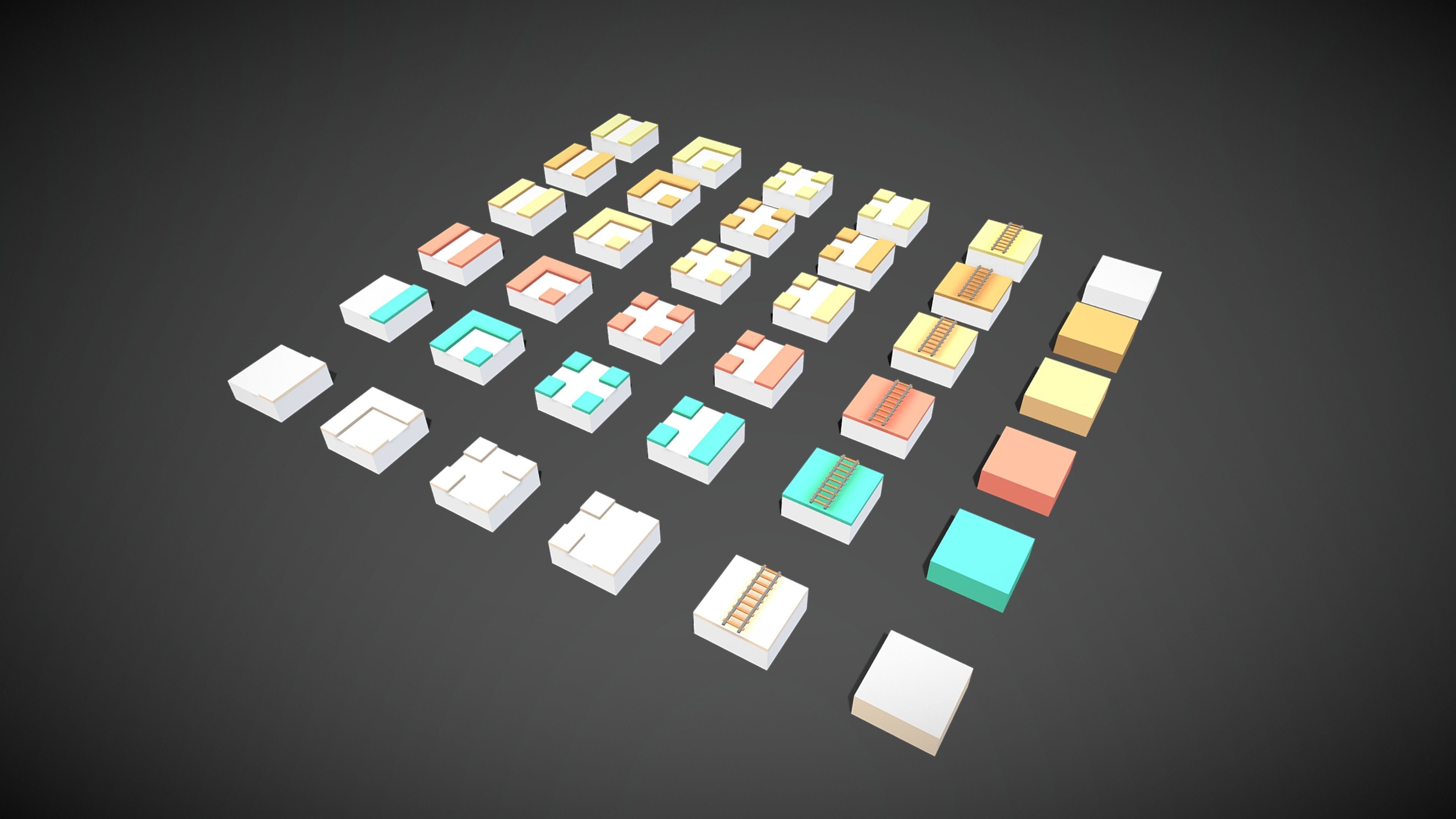 3D Environment - Desert Town Low-poly 3D model_4