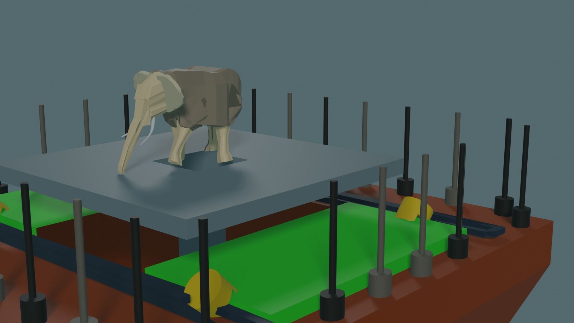 Elephant In the Room Low-poly 3D model_3