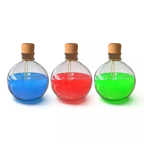 Potion Props bottle Low-poly 3D model