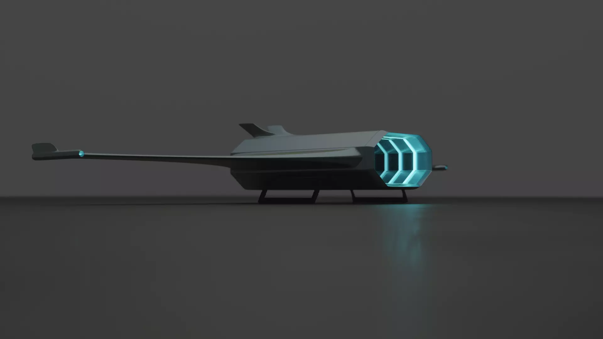 Concept aircraft Free low-poly 3D model