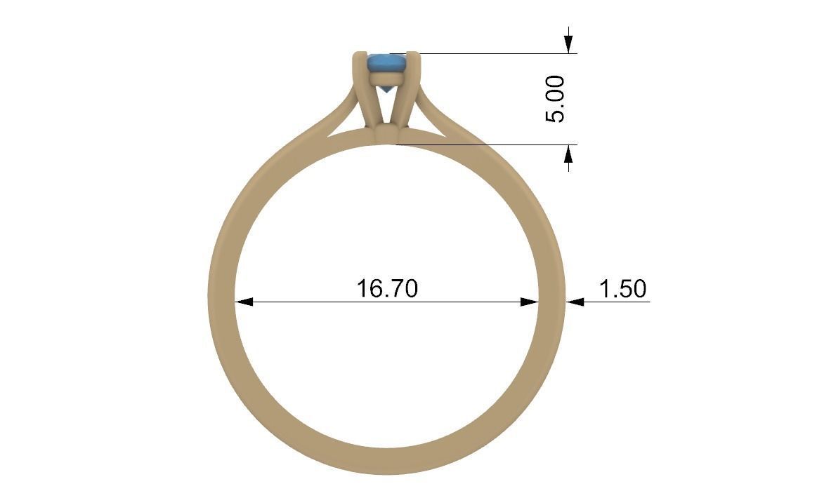 engagement ring 3D print model_7