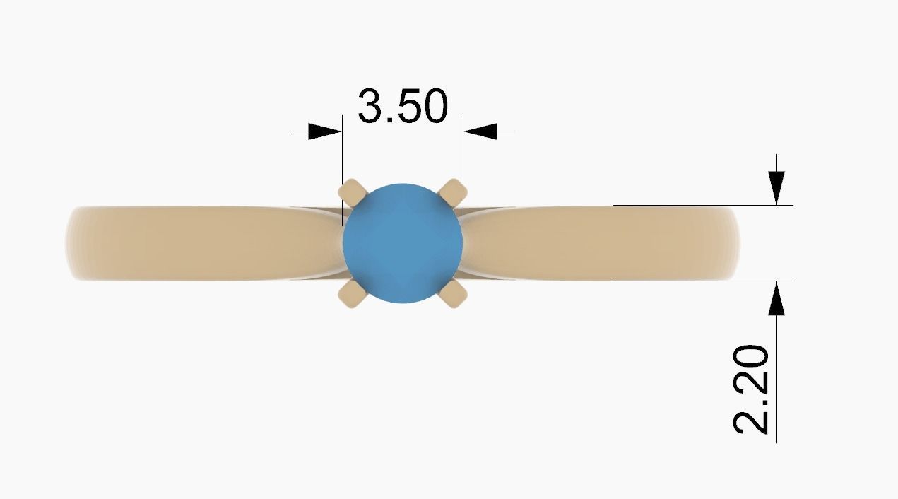 engagement ring 3D print model_6