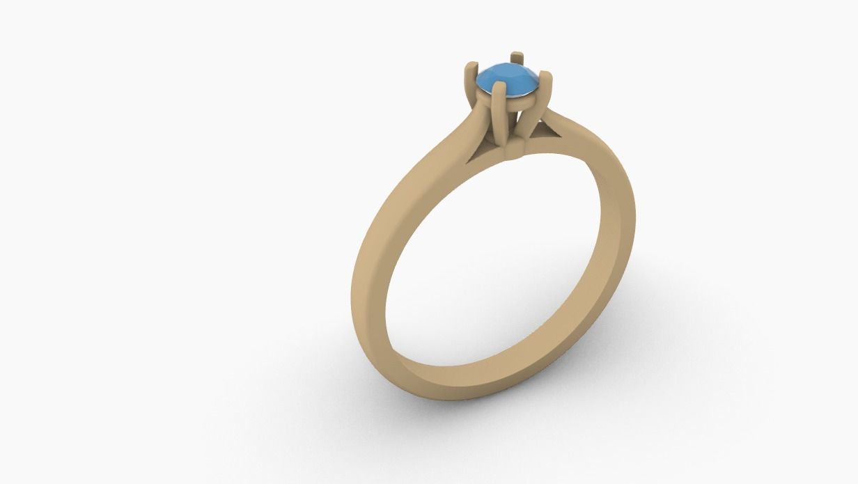 engagement ring 3D print model_8