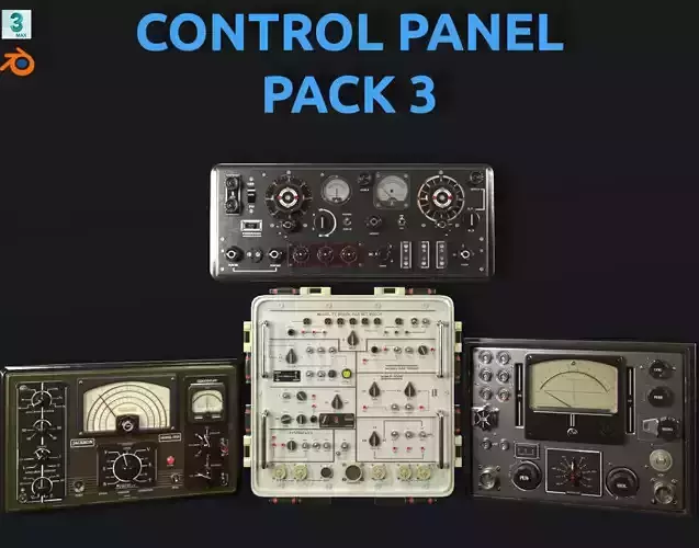 Control panel pack 3 3D model