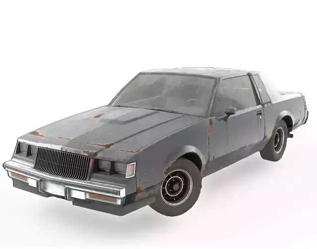set of classic coupe car with interior in 9 color variants az9 Low-poly 3D model
