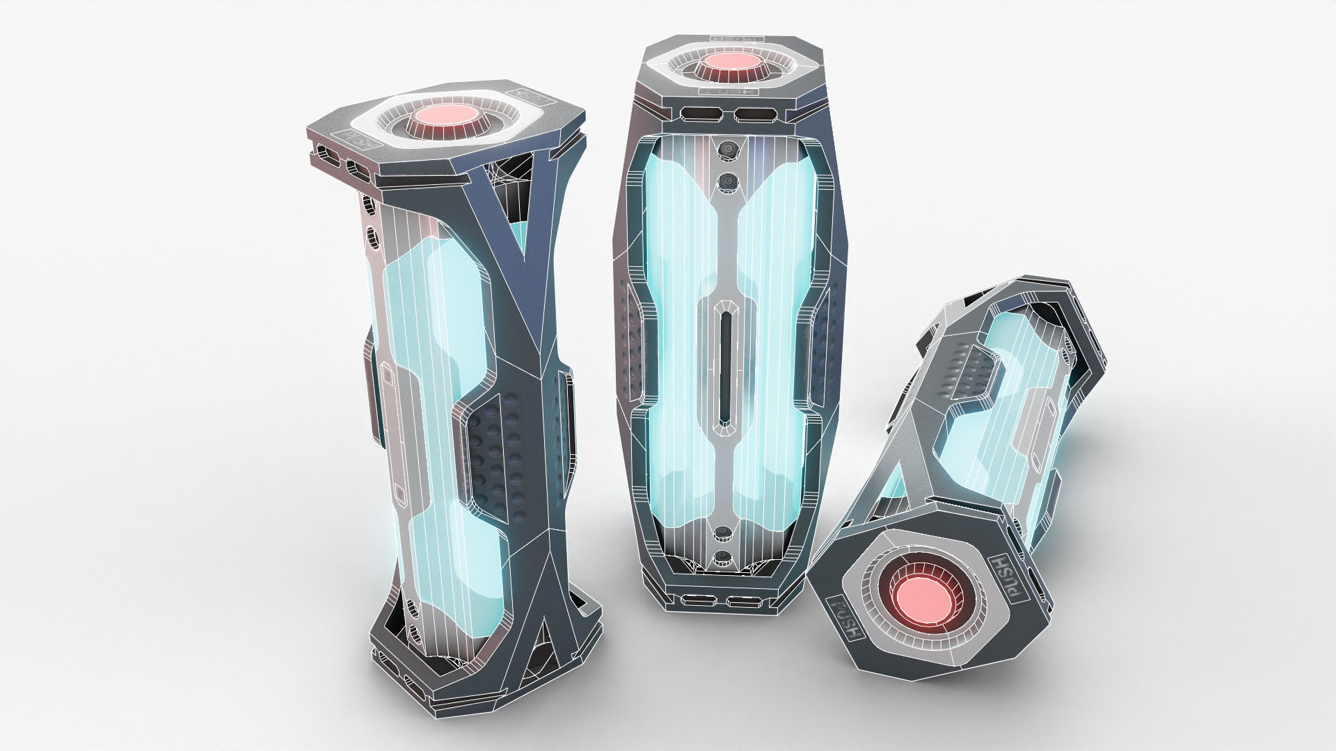 SciFi Rapid Medication Dispenser Low-poly 3D model_7