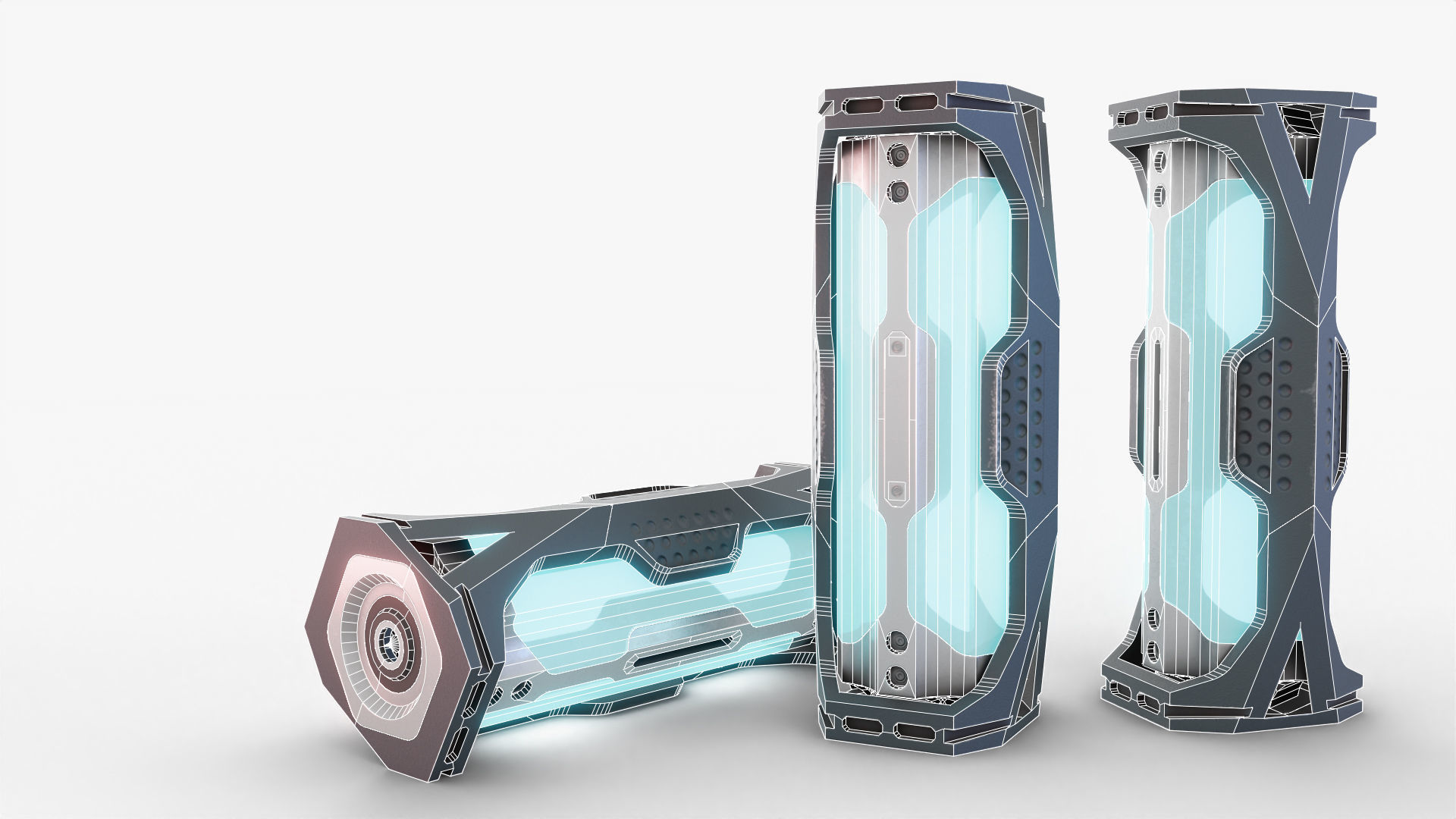 SciFi Rapid Medication Dispenser Low-poly 3D model_9