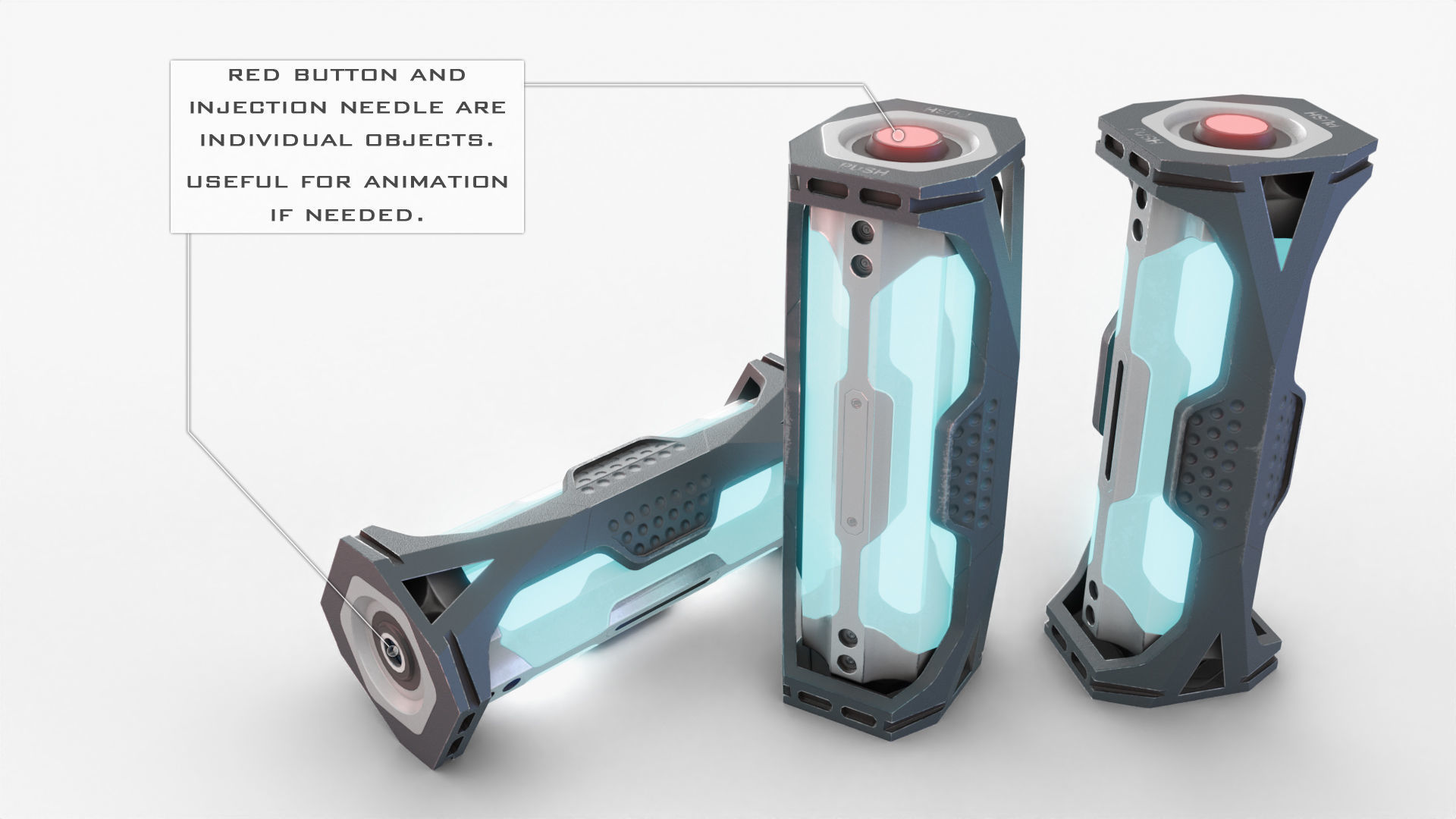 SciFi Rapid Medication Dispenser Low-poly 3D model_2