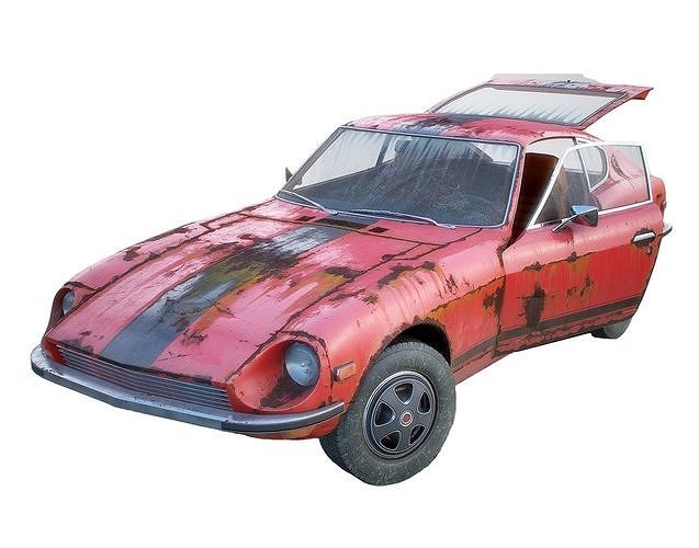 set of classic coupe car with interior in 9 color variants az9 Low-poly 3D model