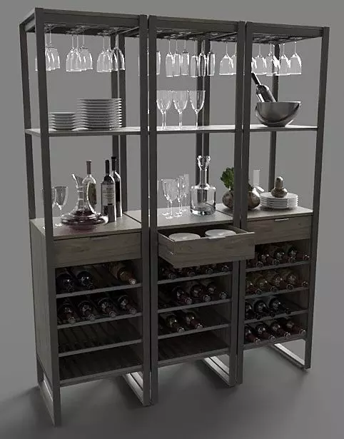 Cab Wine Tower 3D model_0