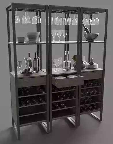 Cab Wine Tower 3D model