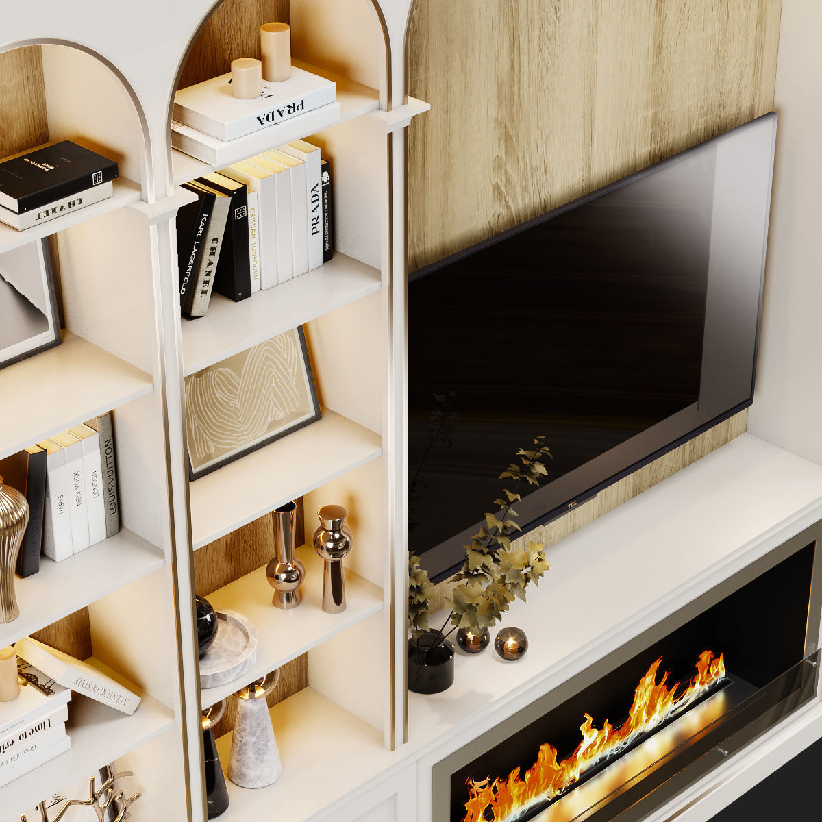 Neoclassical TV wall 013 3D model_3