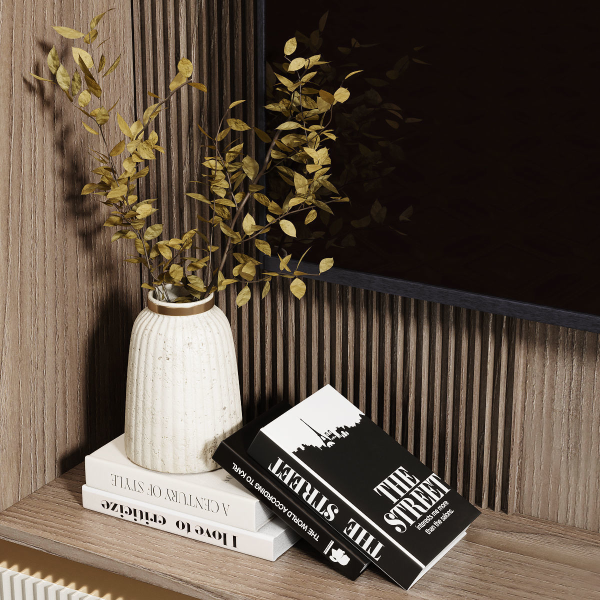 Neoclassical TV wall 014 3D model_2